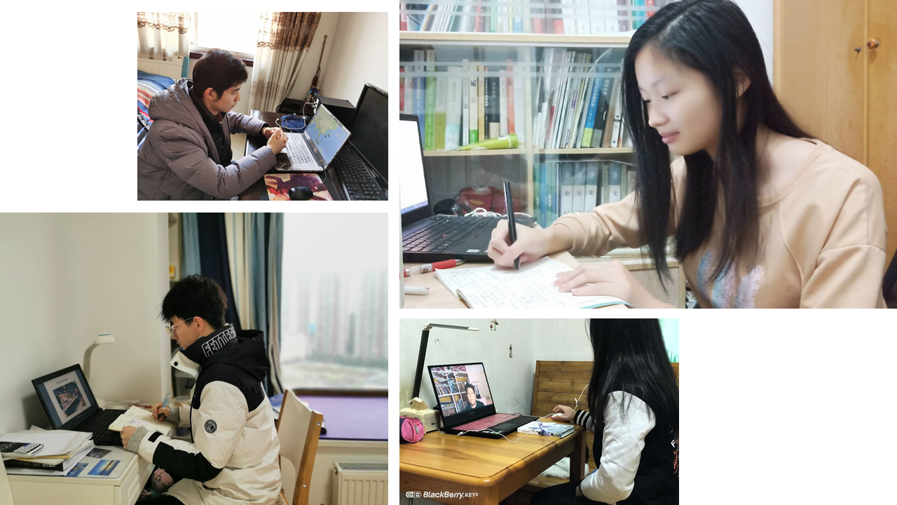 学生在家中认真学习 学生在家中认真学习