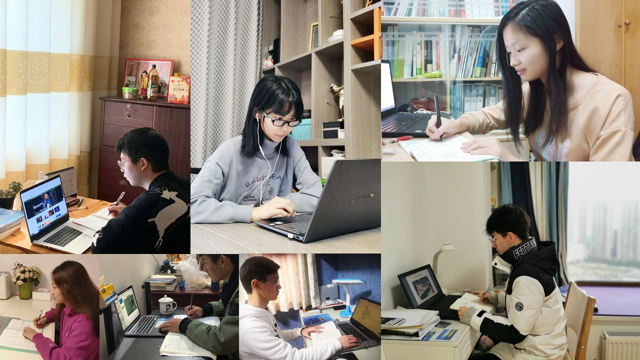 学生在家中学习法方课程 学生在家中学习法方课程
